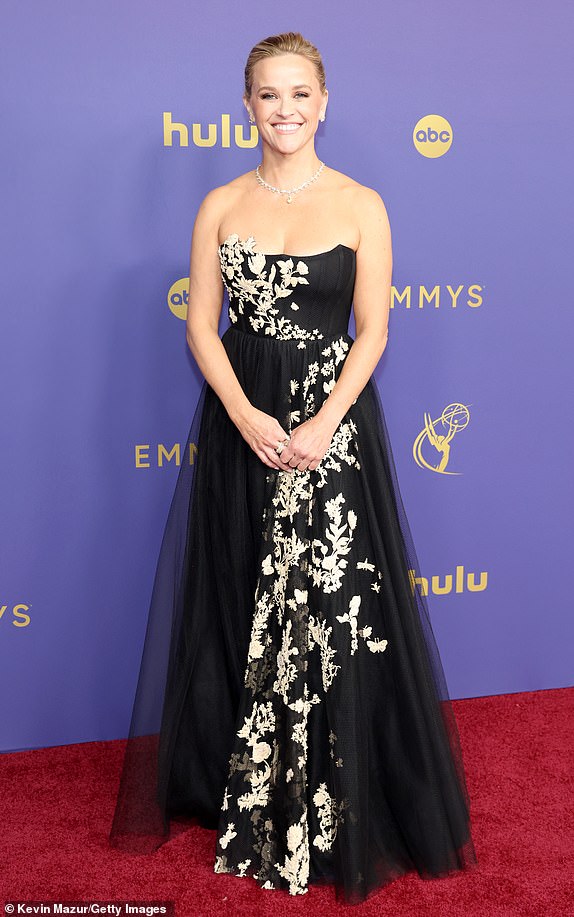 LOS ANGELES, CALIFORNIA - SEPTEMBER 15: Reese Witherspoon attends the 76th Primetime Emmy Awards at Peacock Theater on September 15, 2024 in Los Angeles, California. (Photo by Kevin Mazur/Getty Images)