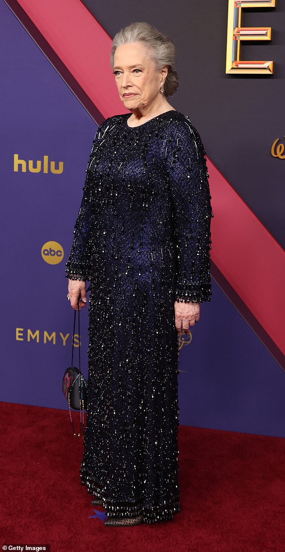 LOS ANGELES, CALIFORNIA - SEPTEMBER 15: Kathy Bates attends the 76th Primetime Emmy Awards at Peacock Theater on September 15, 2024 in Los Angeles, California. (Photo by Amy Sussman/Getty Images)